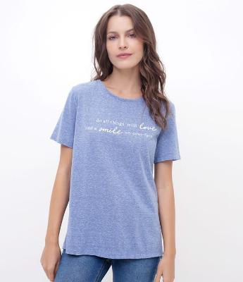 Blusa com Estampa de Frase
