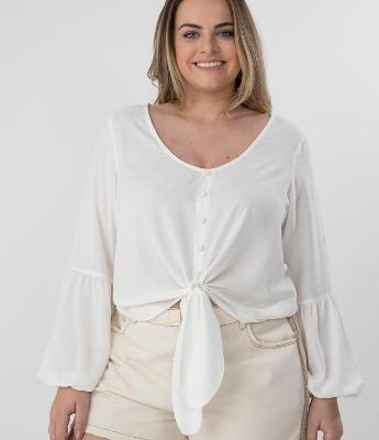 Blusa com Botões Curve & Plus Size