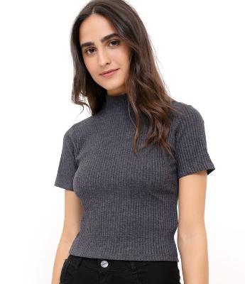 Blusa Lisa Gola Alta 