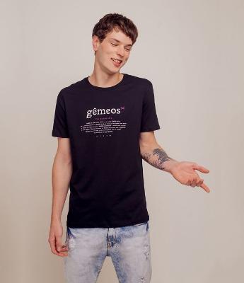 Camiseta com Estampa Signo Gêmeos