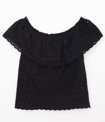 Blusa Ombro a Ombro com Babados 