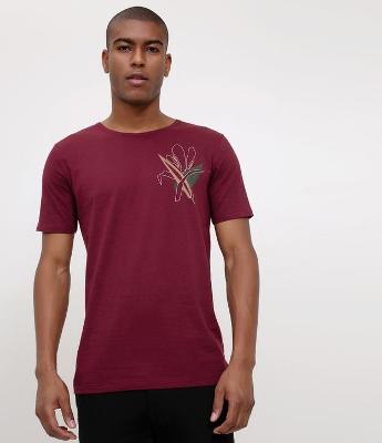 Camiseta Slim com Estampa Floral