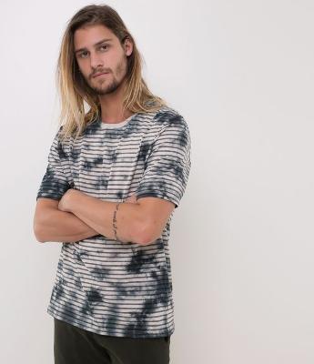 Camiseta Listrada Tie Dye