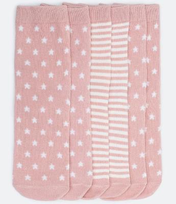 Kit com 3 Meias Cano Curto Estampadas 