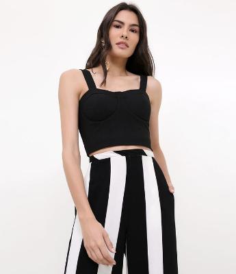 Regata Cropped em Crepe