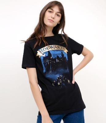 Blusa com Estampa Hogwarts