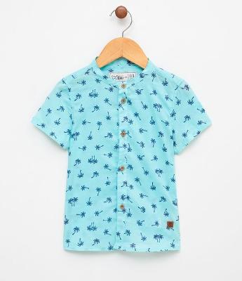 Camisa Infantil Estampada Coqueirinhos - Tam 1 a 4 - INFANTIL TESTE