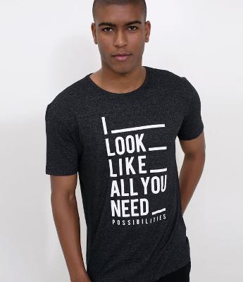 Camiseta Slim com Estampa