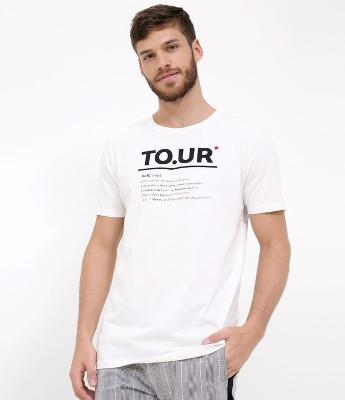 Camiseta com Estampa Tour