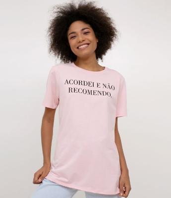 Blusa com Estampa Acordei e Não Recomendo
