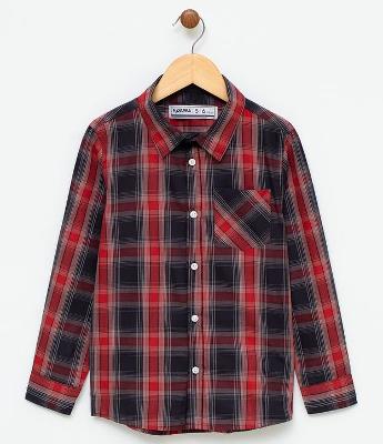 Camisa Infantil Xadrez - Tam 5 a 14